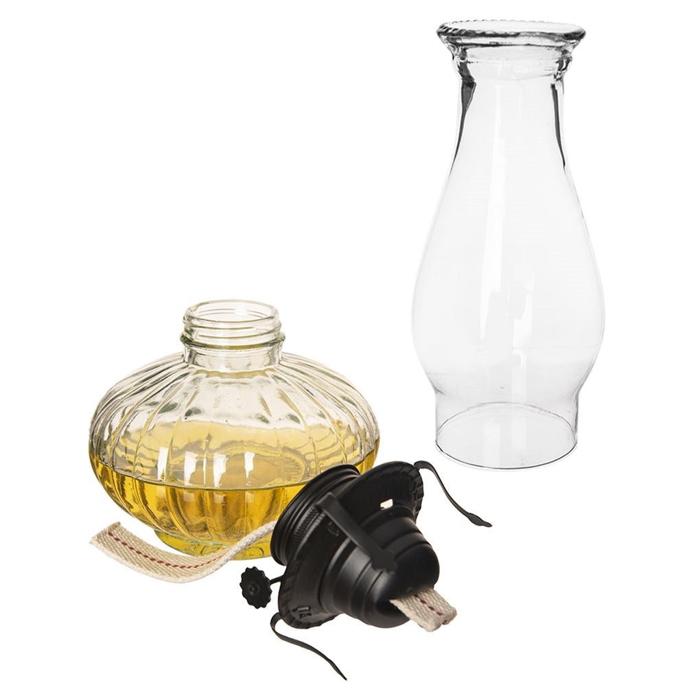 Glass oil lamp 550 ml, 32.5 cm