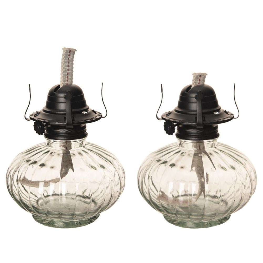 Glass oil lamp 550 ml, 32.5 cm