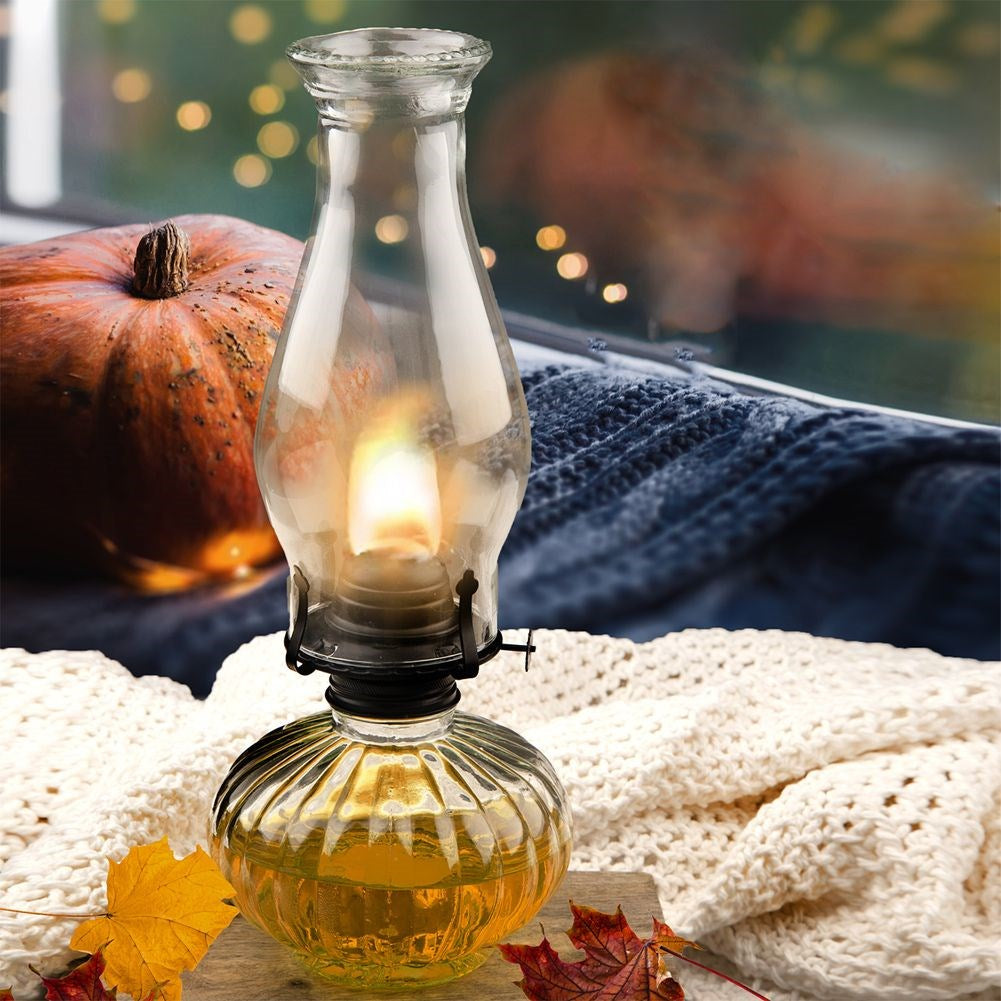 Glass oil lamp 550 ml, 32.5 cm