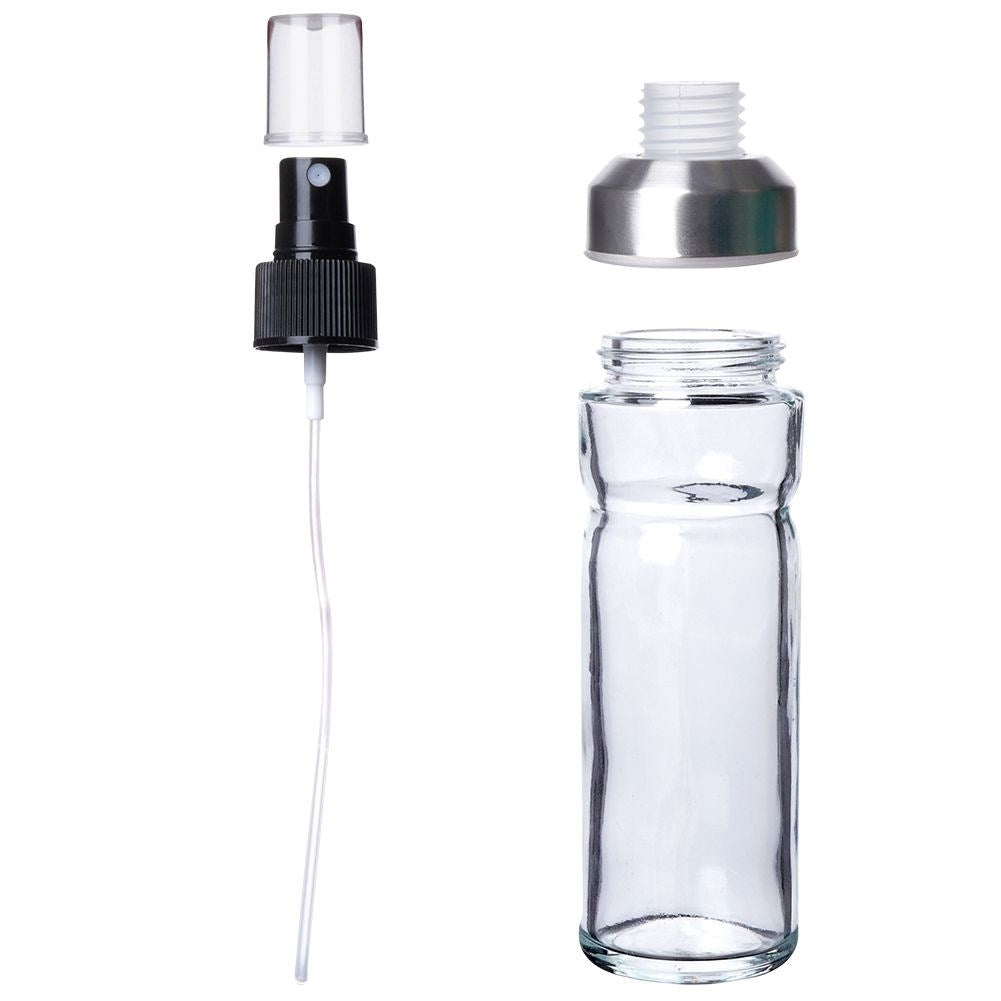 Glass oil mister for even oil distribution when cooking