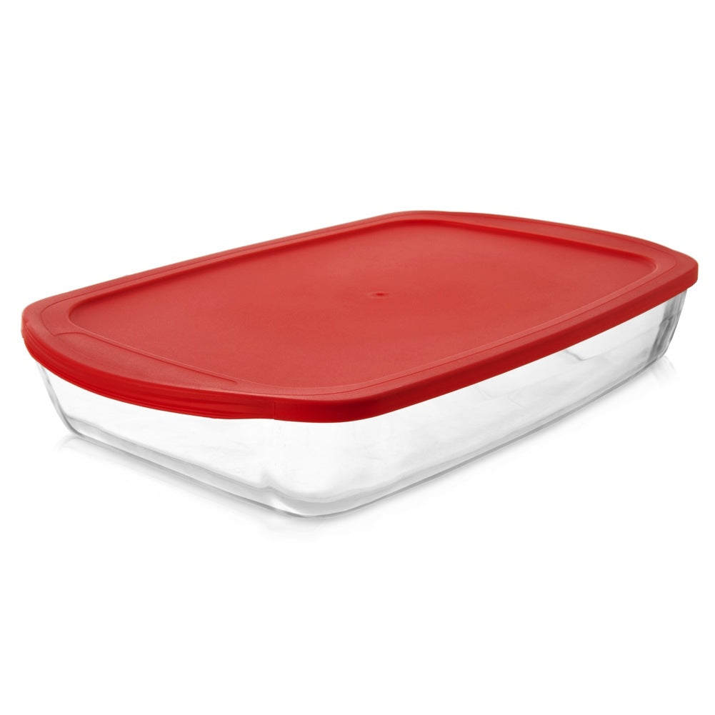 Glass ovenproof dish with lid 39x24x7 cm, 3.7 l