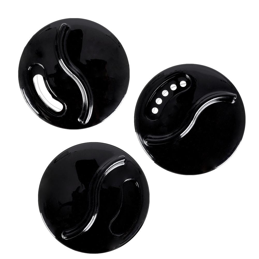 Glass salt and pepper shakers with adjustable openings