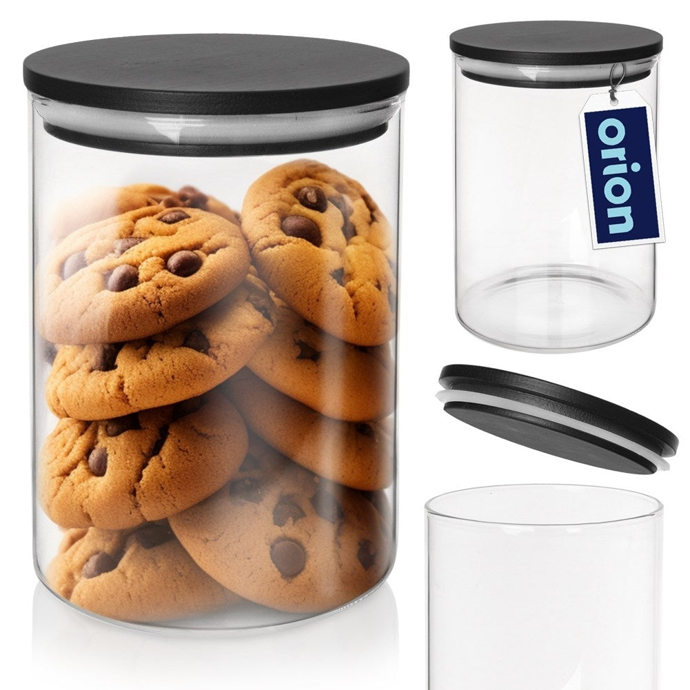 Glass storage jar with Airtight Bamboo lid