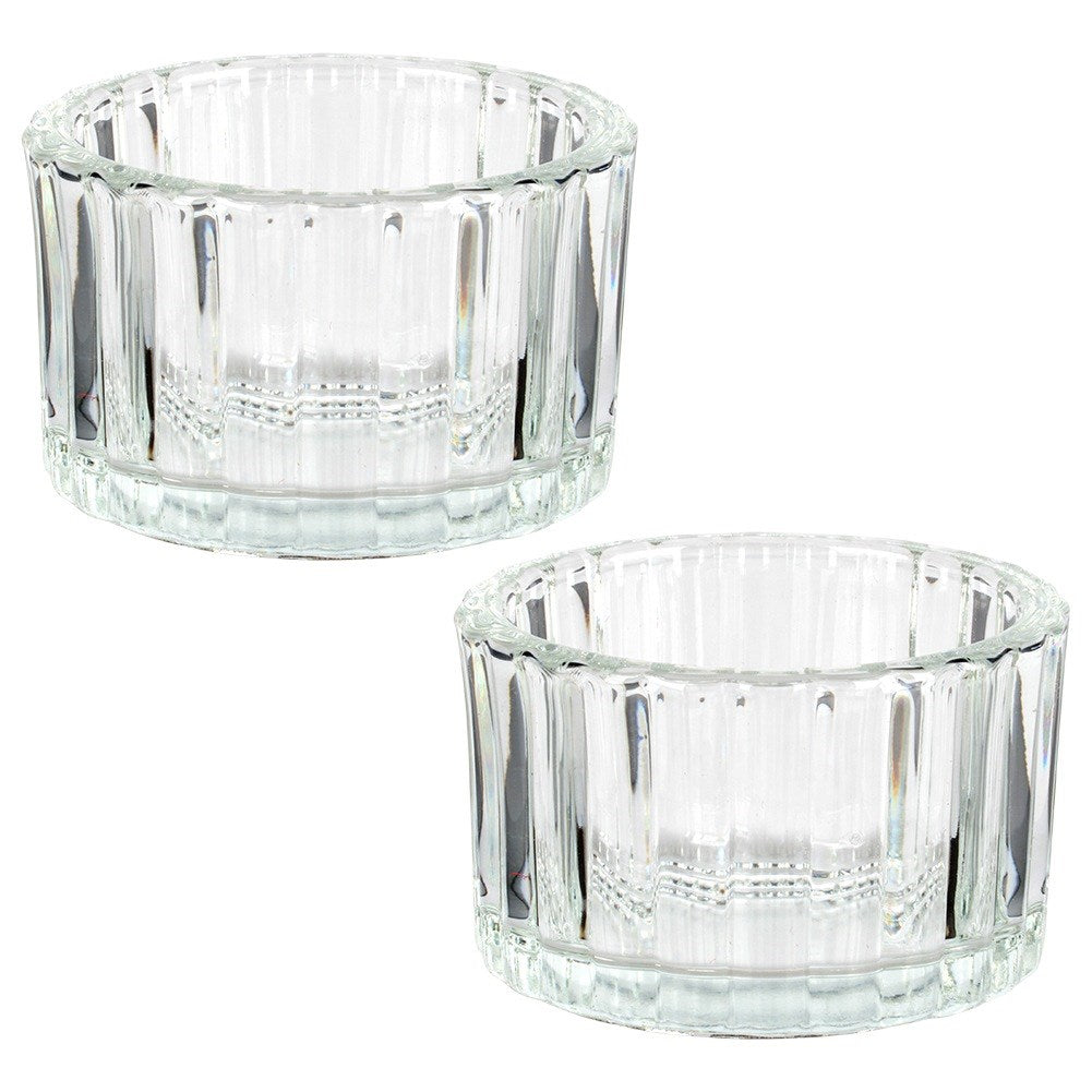 Glass tealight holder 5.7 cm 2 pcs.