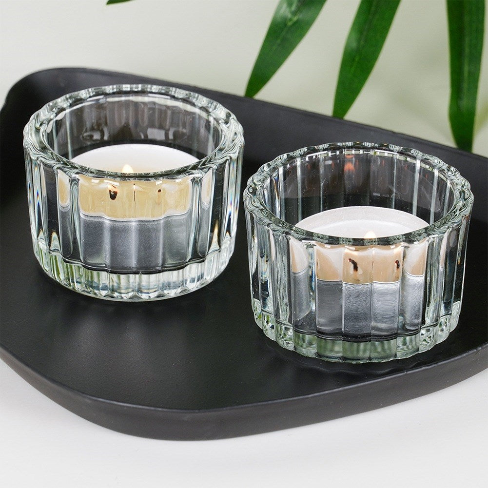 Glass tealight holder 5.7 cm 2 pcs.