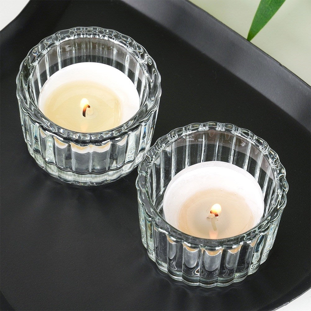 Glass tealight holder 5.7 cm 2 pcs.