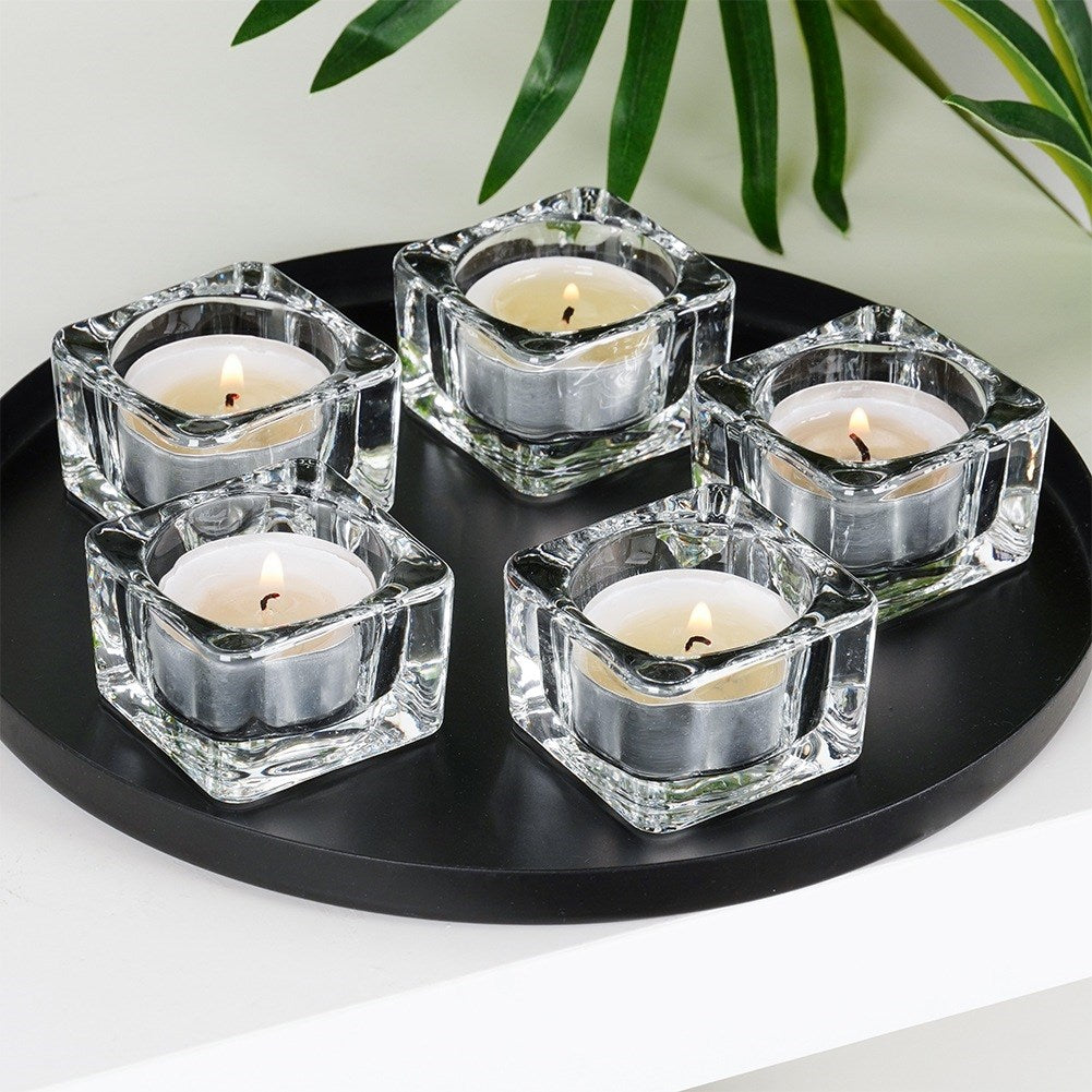 Glass tealight holder 5 cm 5 pcs.