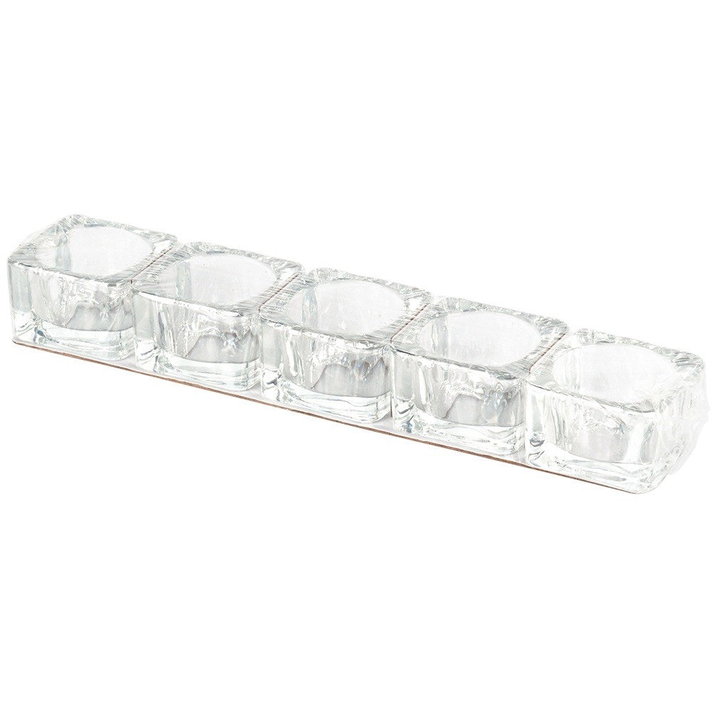 Glass tealight holder 5 cm 5 pcs.