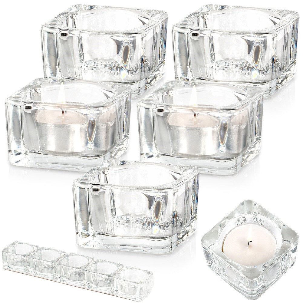 Glass tealight holder 5 cm 5 pcs.