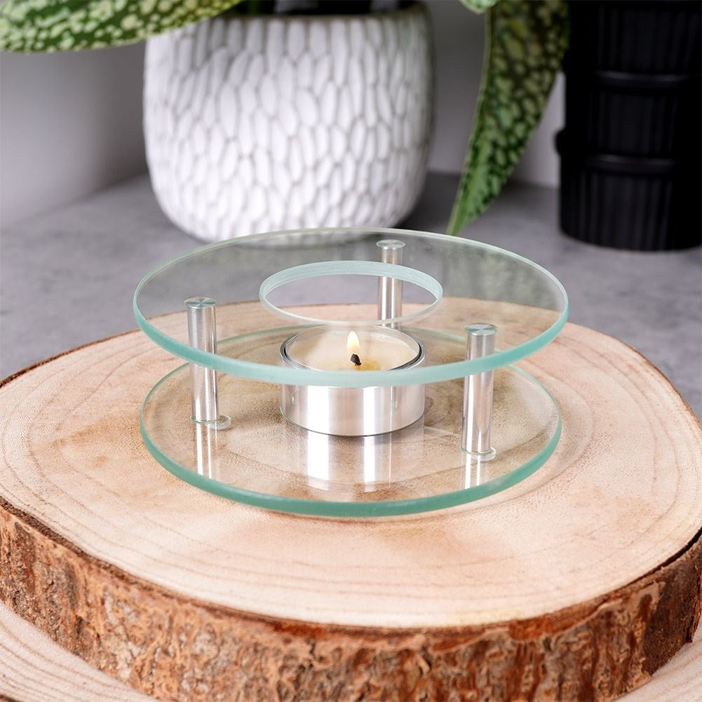 Glass tea warmer for tealight candles - perfect for teapots