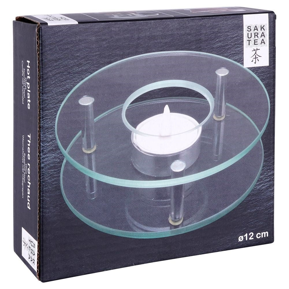 Glass tea warmer for tealight candles - perfect for teapots