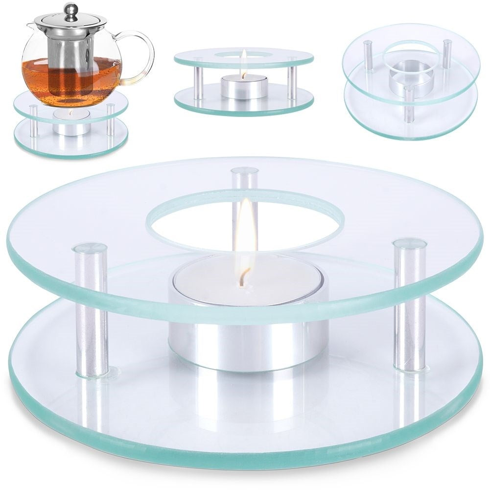 Glass tea warmer for tealight candles - perfect for teapots