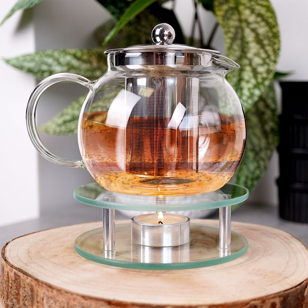 Glass tea warmer for tealight candles - perfect for teapots
