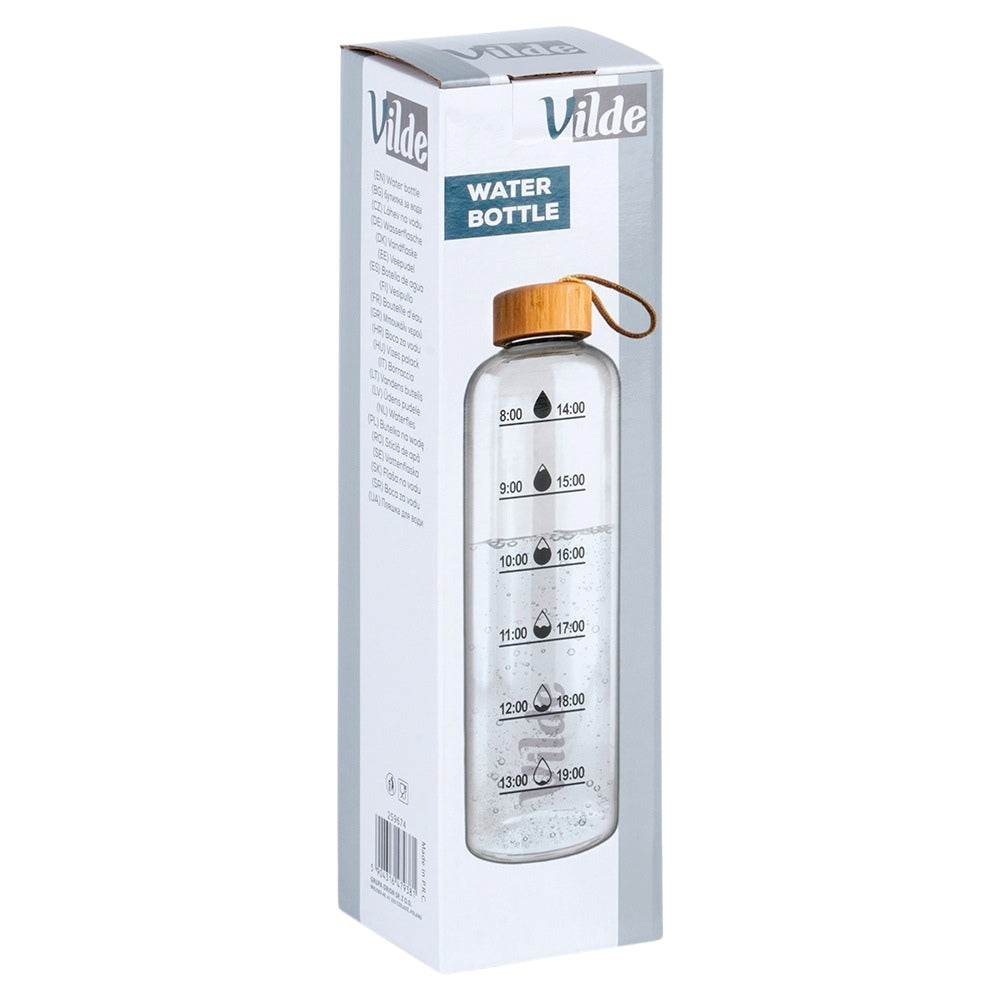 Glass water bottle 1 l
