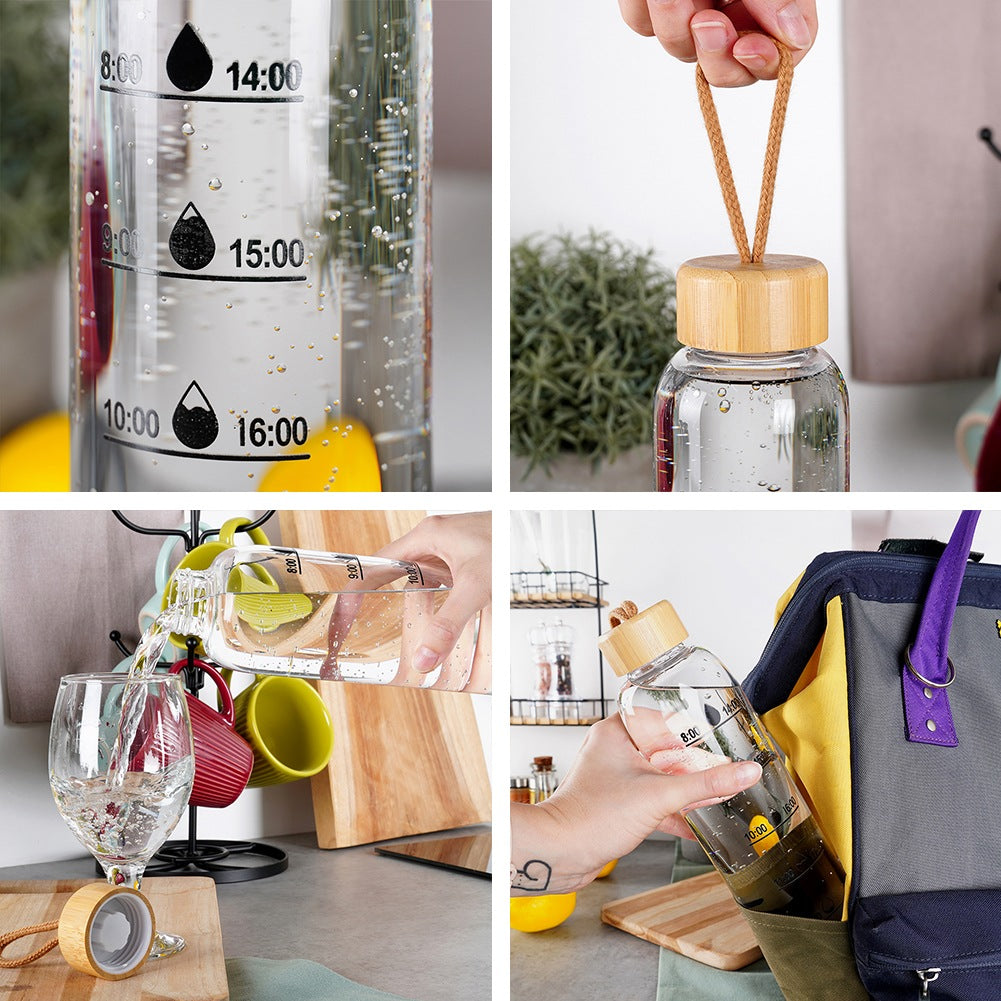 Glass water bottle 1 l