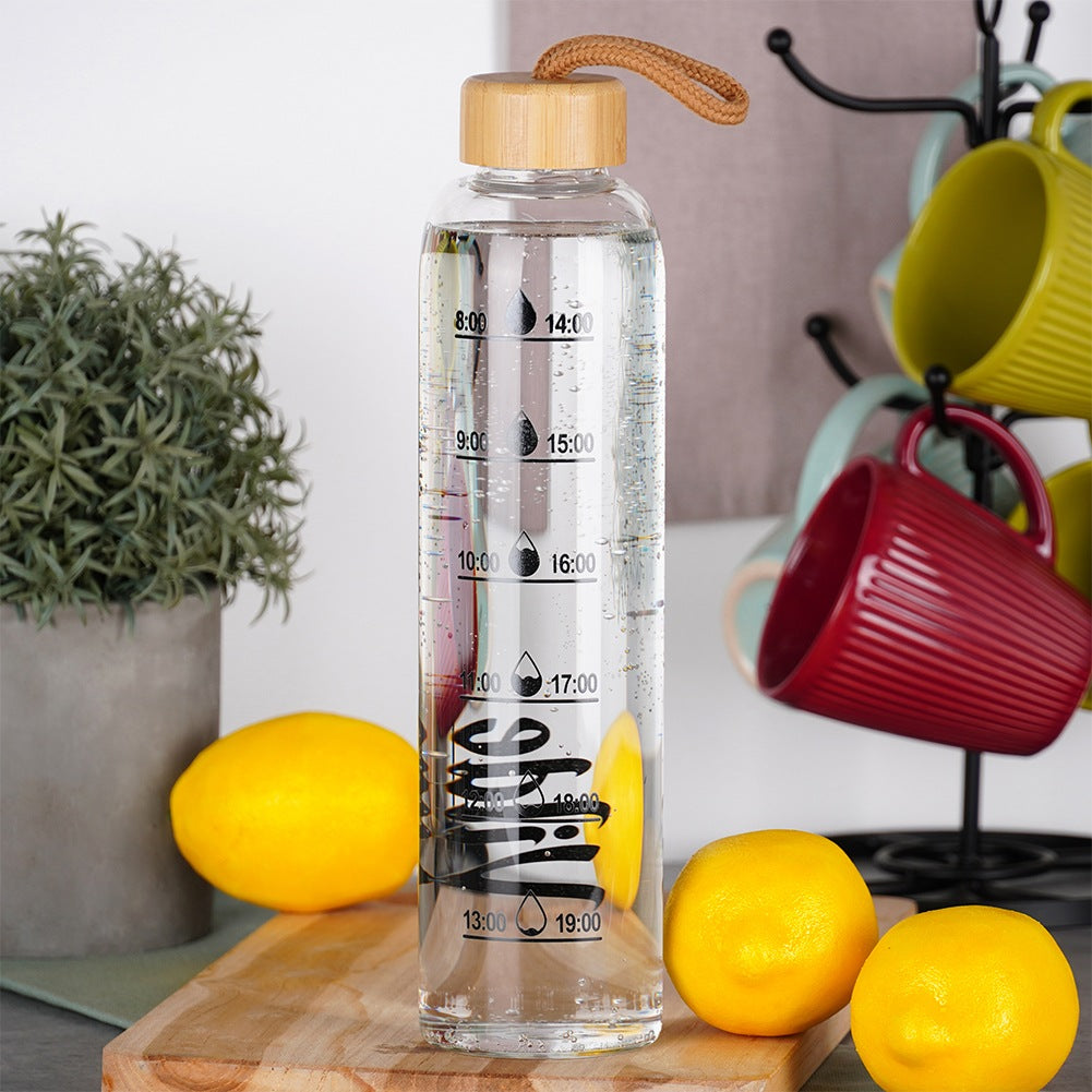Glass water bottle 1 l
