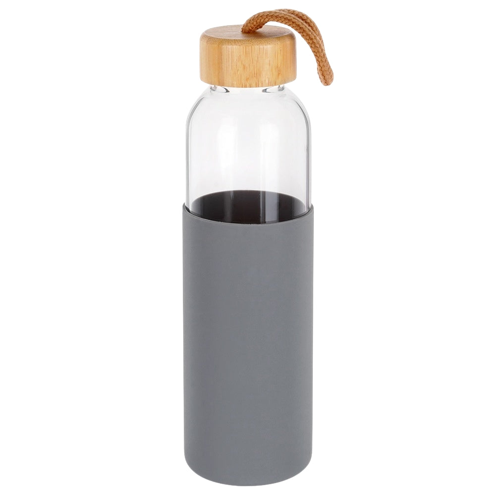 Glass water bottle with silicone cover 500 ml