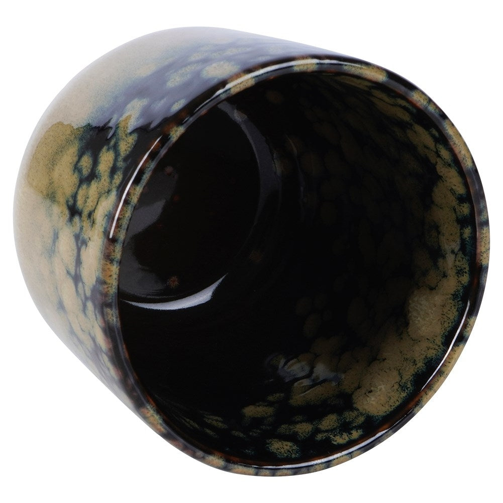 Glazed porcelain pot for elegant indoor plant design
