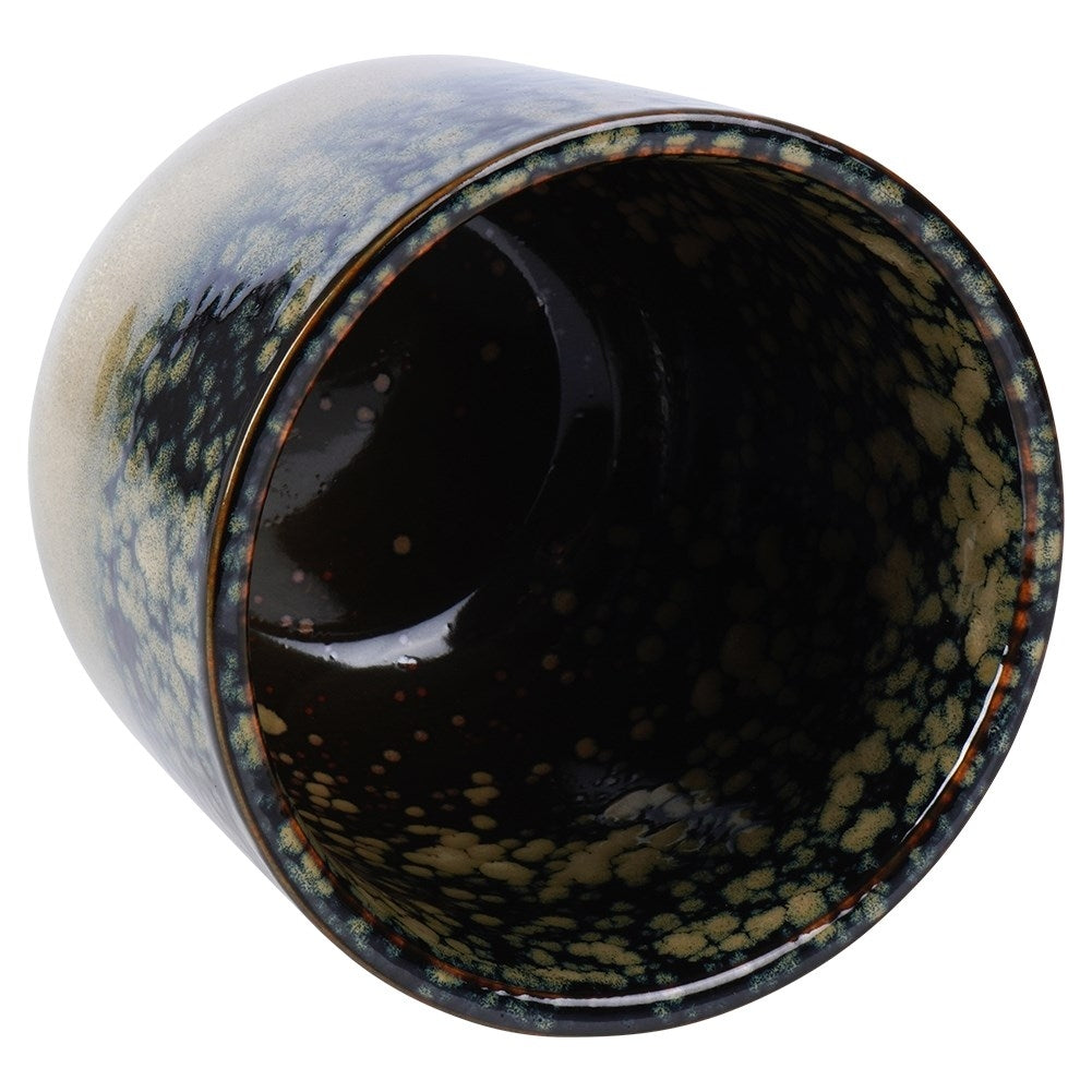 Glazed porcelain pot with unique design for plants