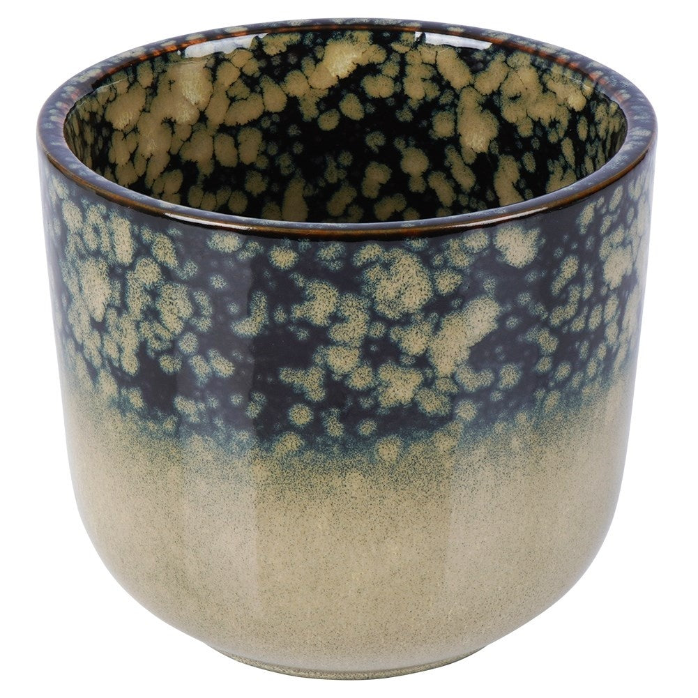 Glazed porcelain pot with unique design for plants