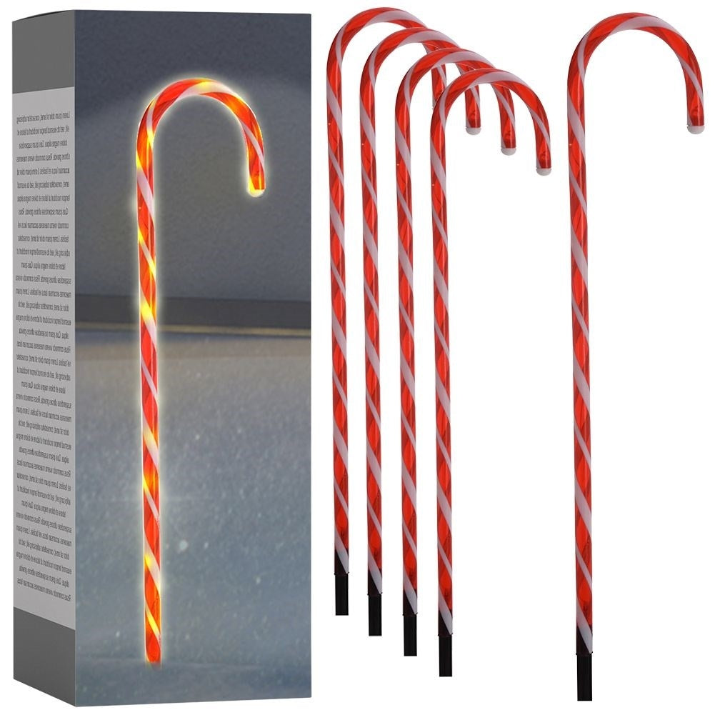 Glowing Christmas sticks: 5-pack with 40 LED lights