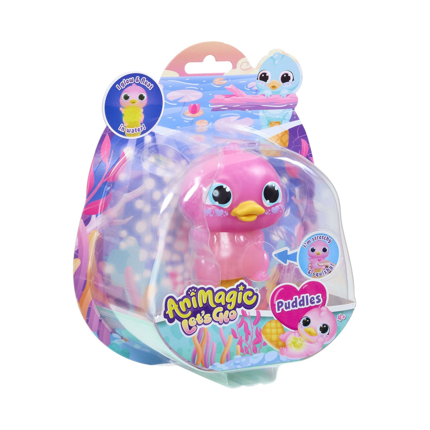Glow-in-the-Dark Pink Platypus Toy with Beads, Ages 4+