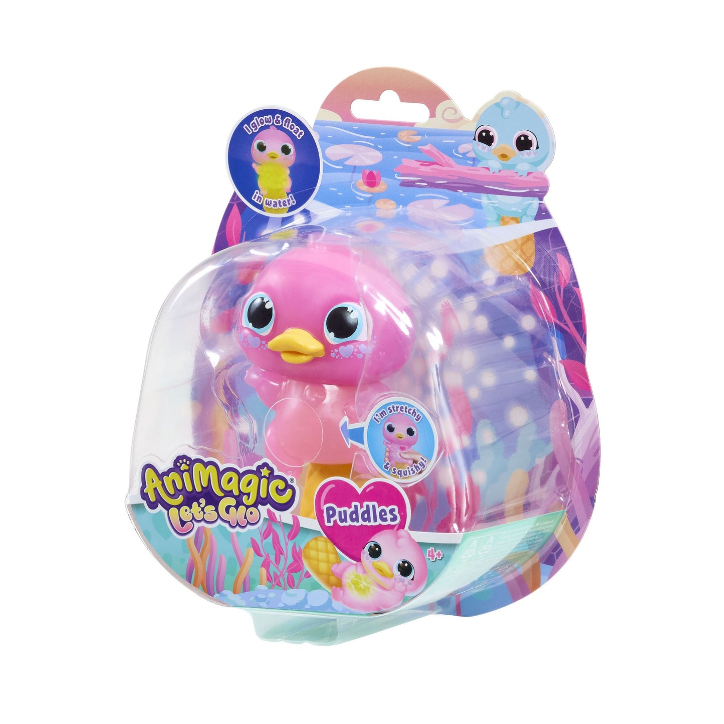 Glow-in-the-Dark Pink Platypus Toy with Beads, Ages 4+