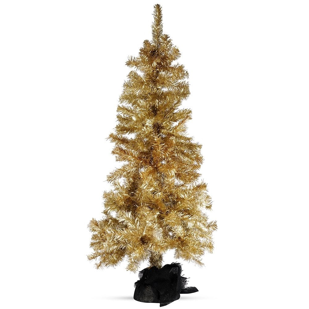 Gold Artificial Christmas Tree 120 cm - Stable and Impressive
