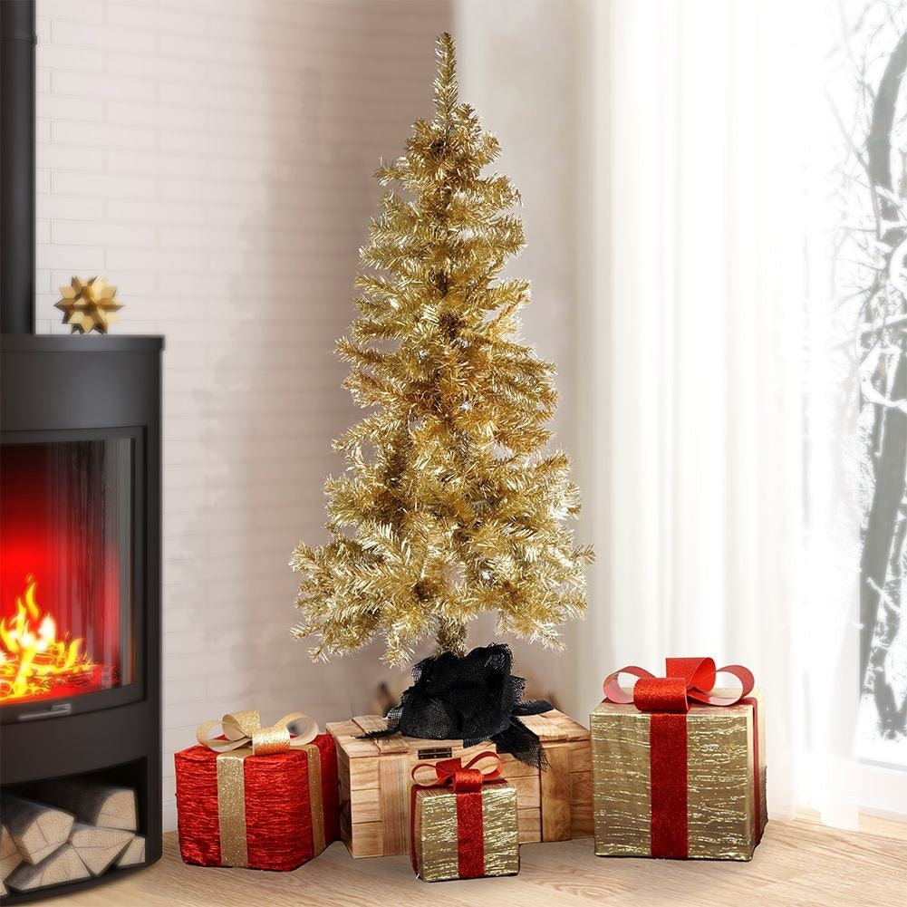 Gold Artificial Christmas Tree 120 cm - Stable and Impressive