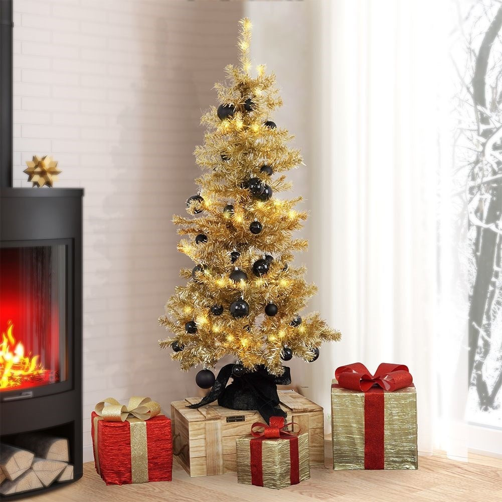 Gold Artificial Christmas Tree 120 cm - Stable and Impressive