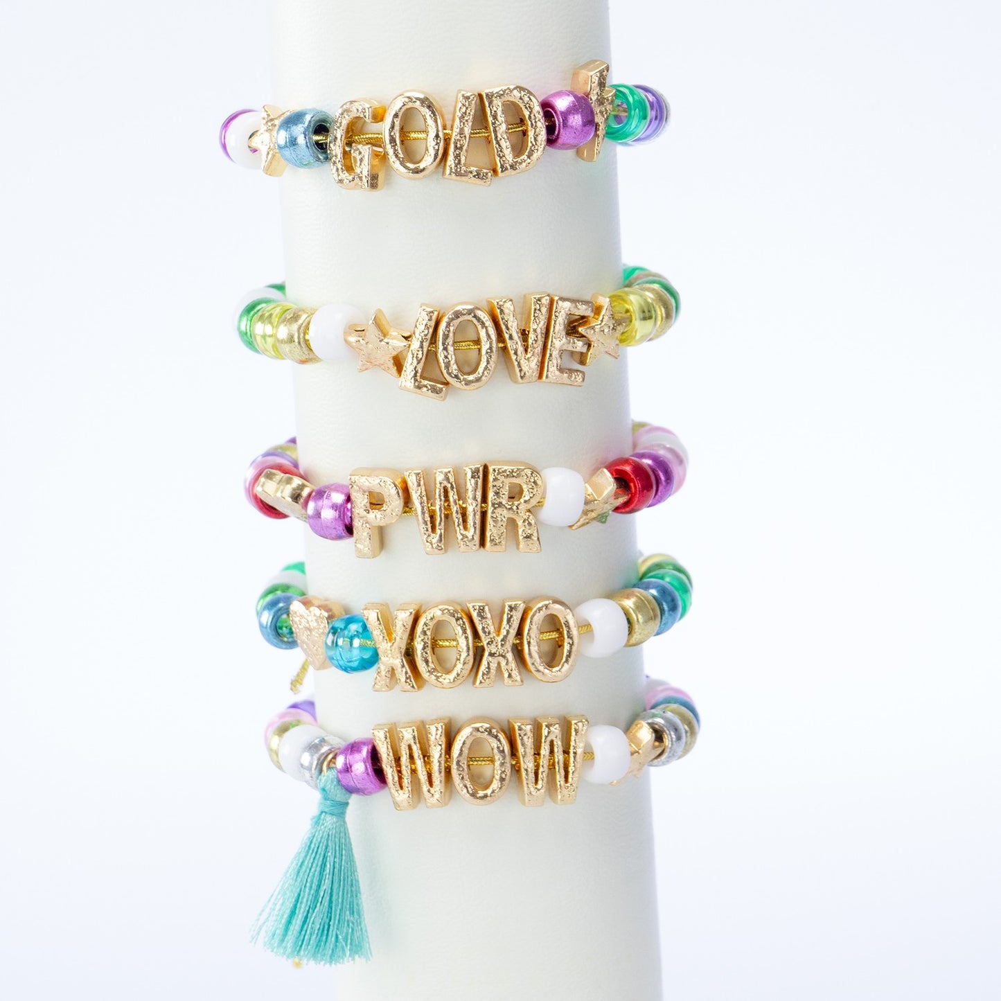 Gold Bracelet Maker Set, 300+ Beads, 7m Elastic Cord