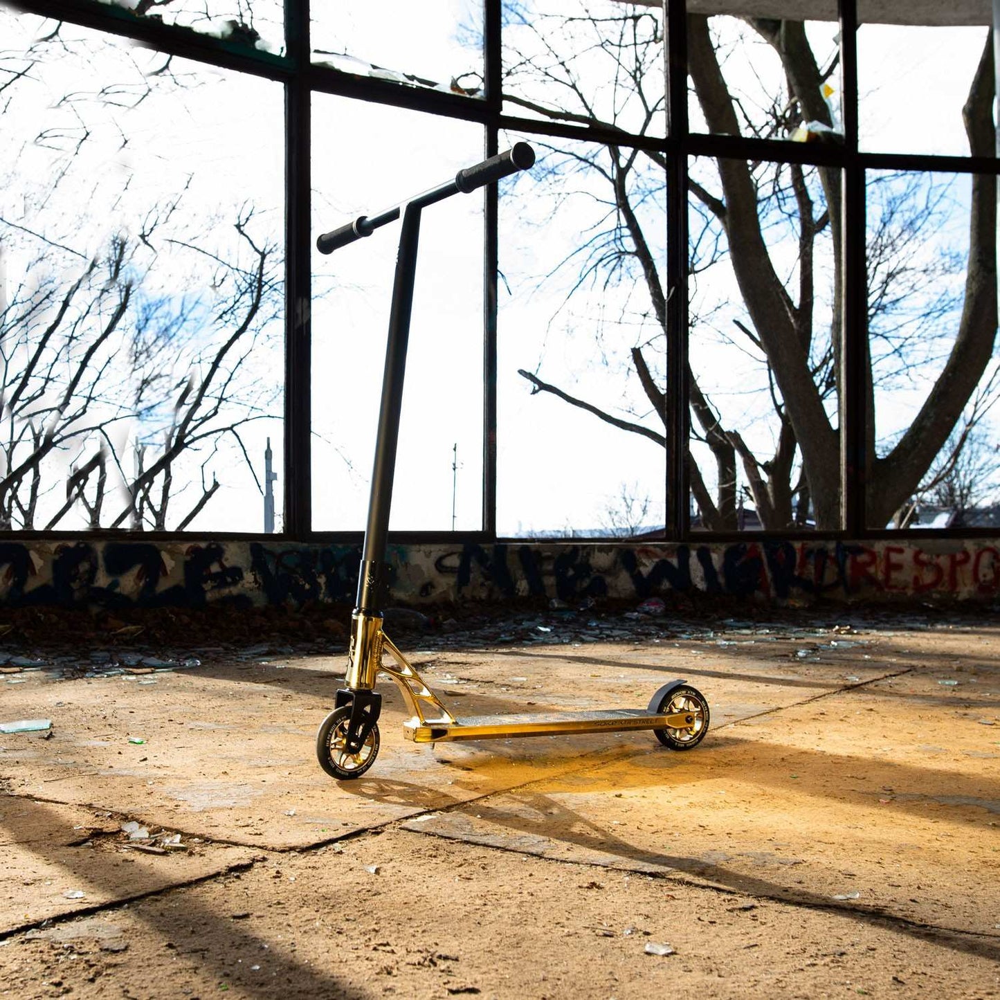 Gold Colored SOKE XTR Street Trick Scooter