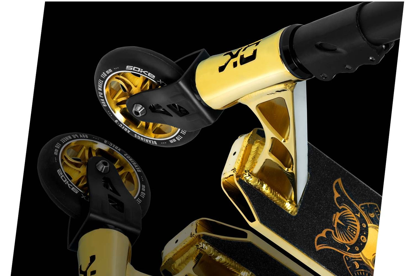 Gold Colored SOKE XTR Street Trick Scooter
