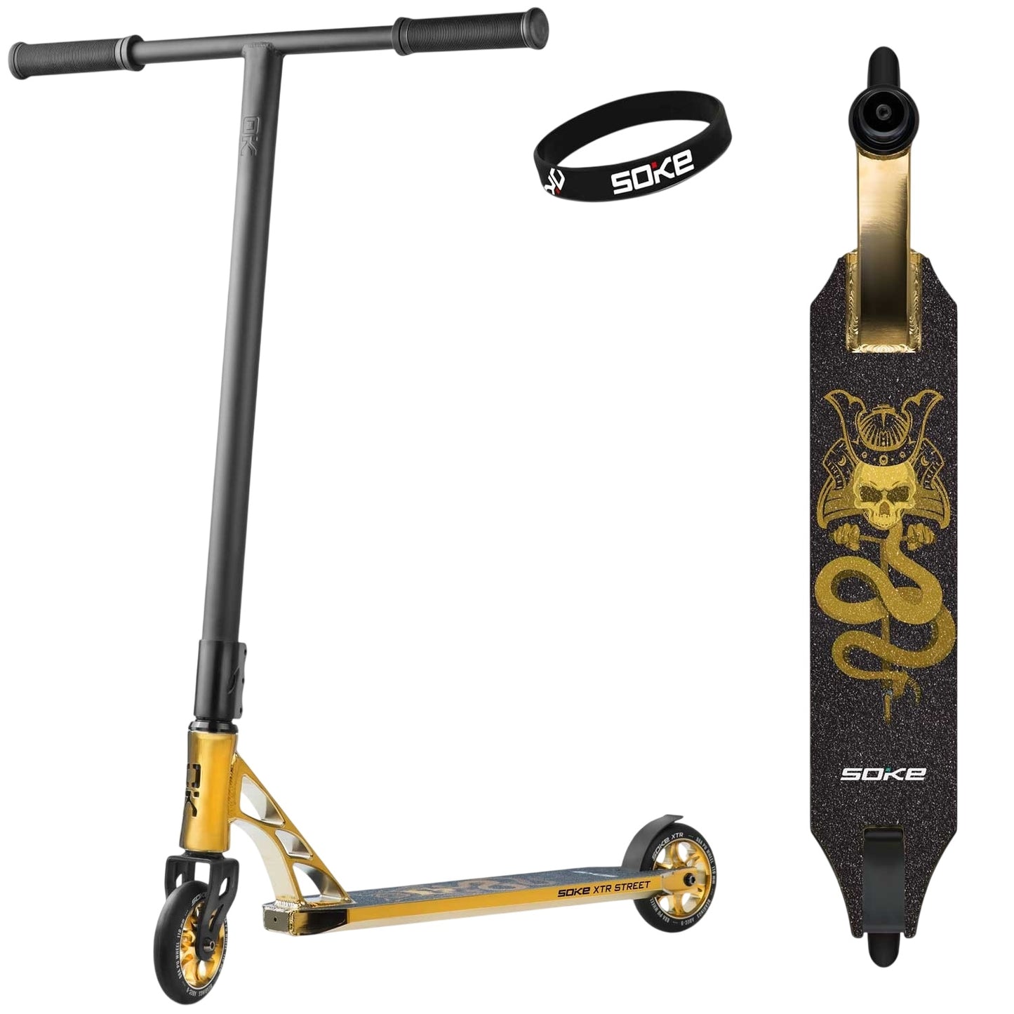 Gold Colored SOKE XTR Street Trick Scooter