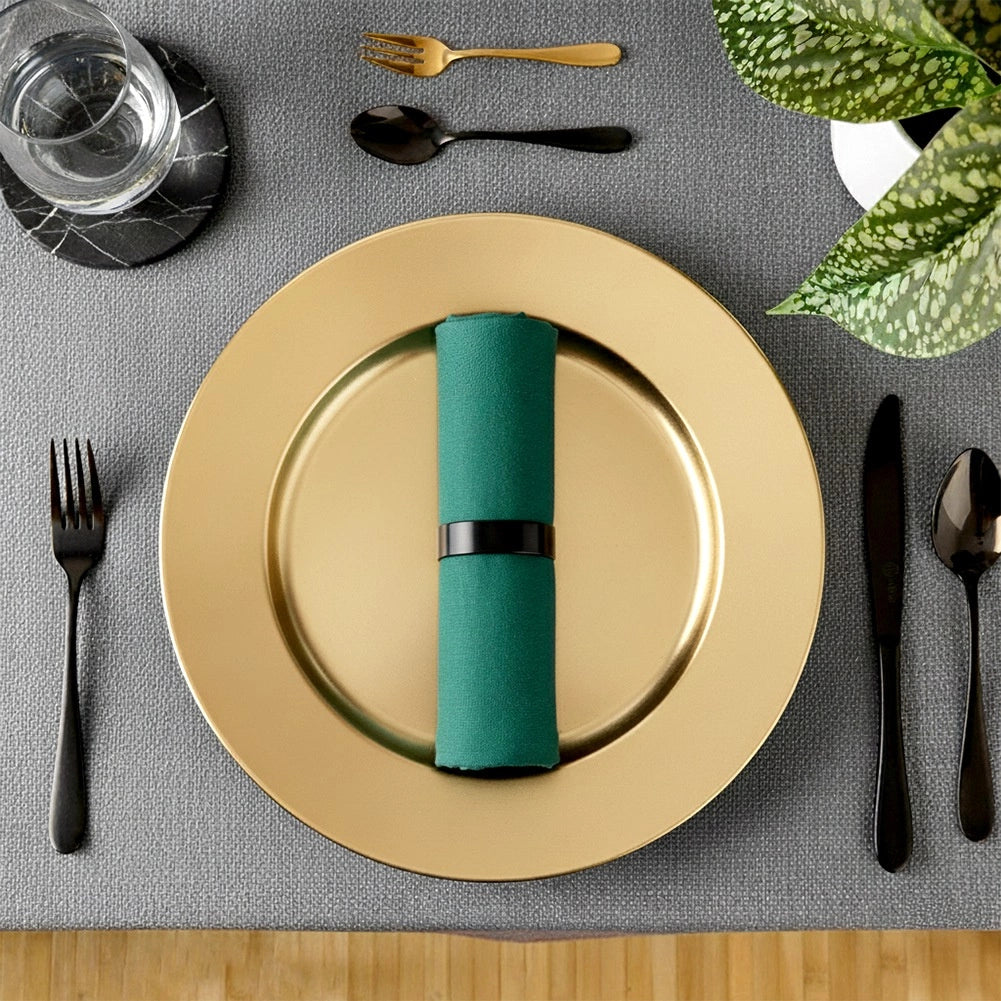 Gold Decorative Charger Plate, 33 cm Round