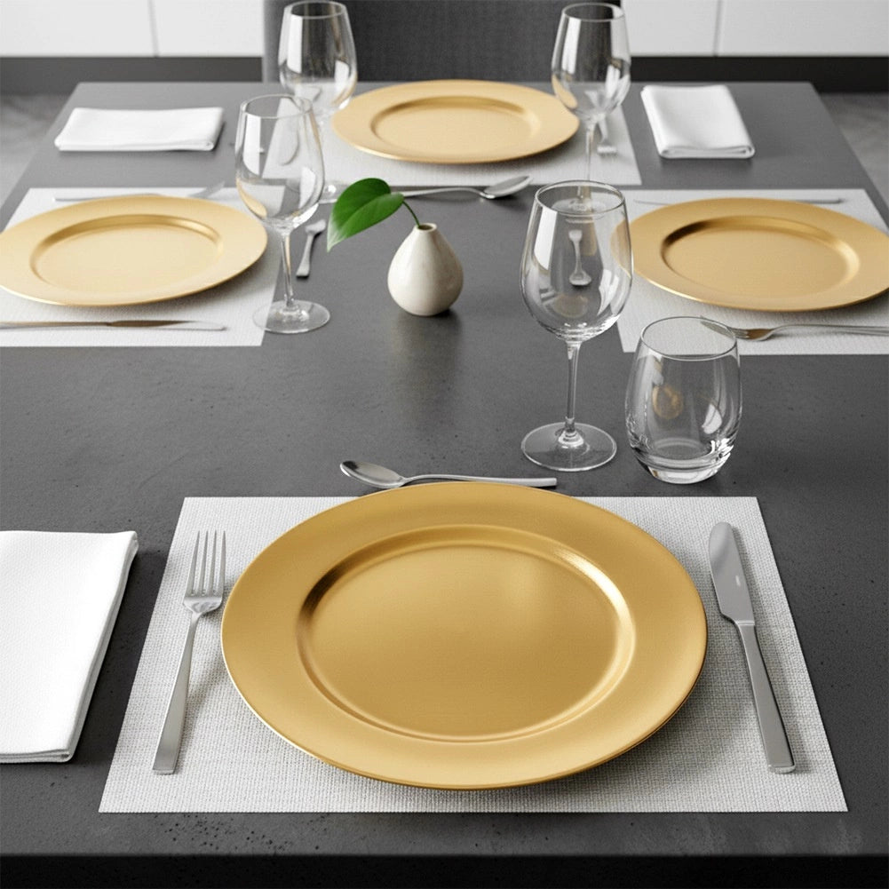 Gold Decorative Charger Plate, 33 cm Round
