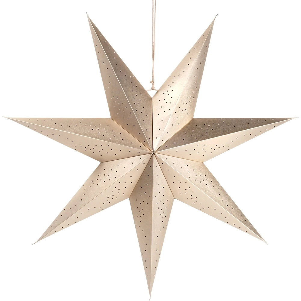 Gold Paper Star Decoration, 75 cm, Openwork Design