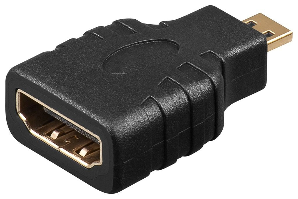 Gold Plated Goobay HDMI to Micro-HDMI Adapter - Black