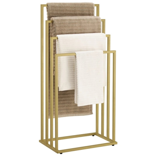 Gold Towel Rack with 4 Bars