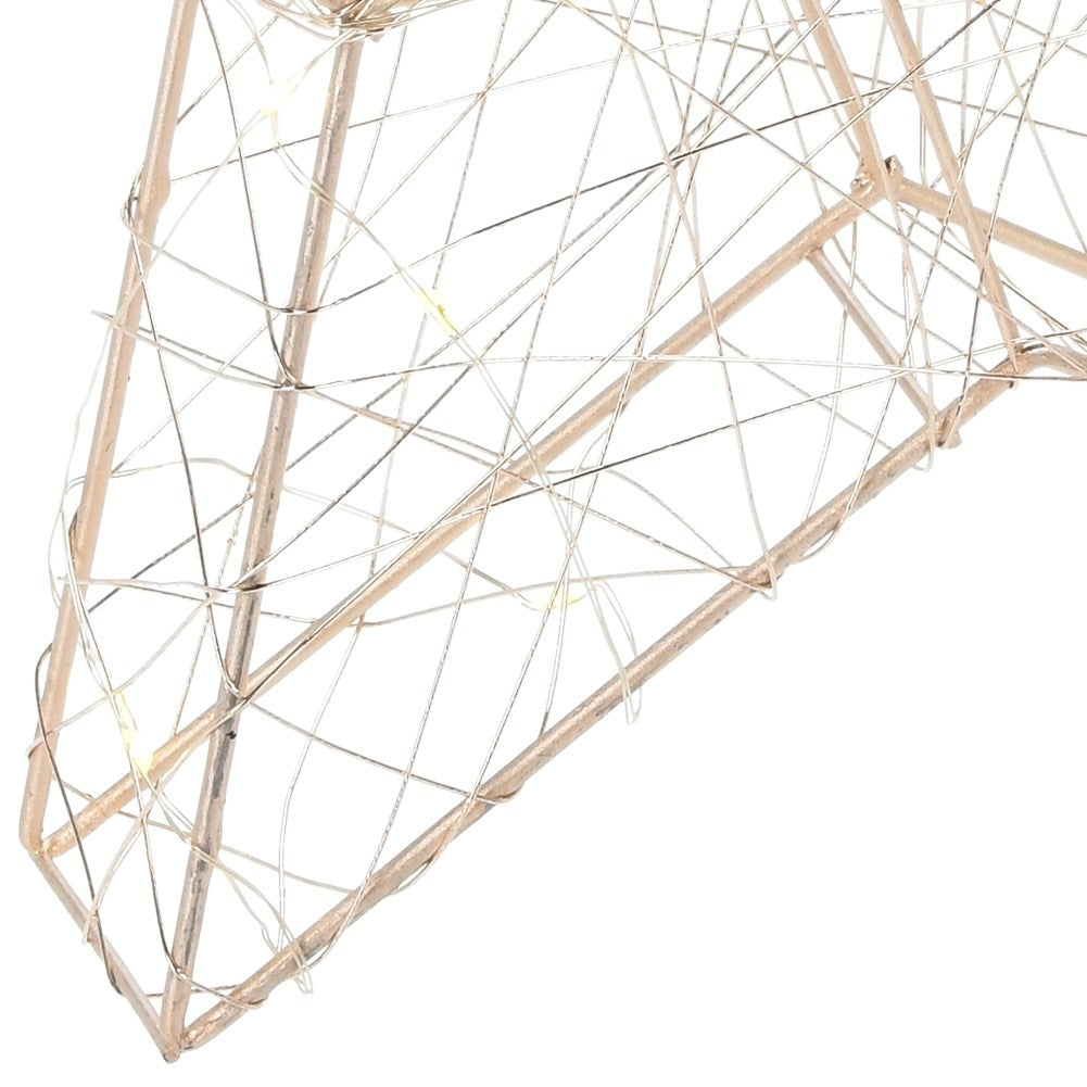 Gold-colored star 30 cm with 30 LED lights for Christmas