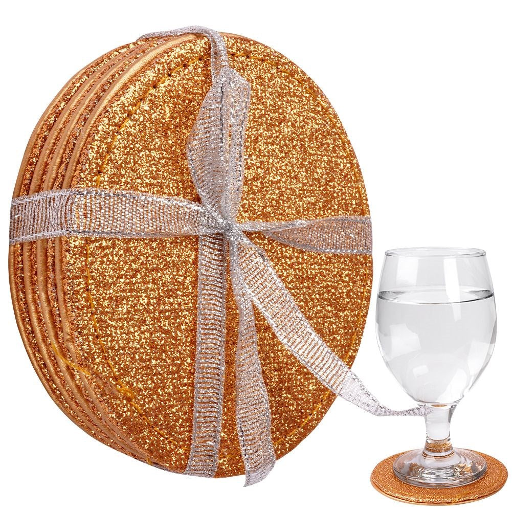 Gold cup coasters 10 cm 4 pcs.