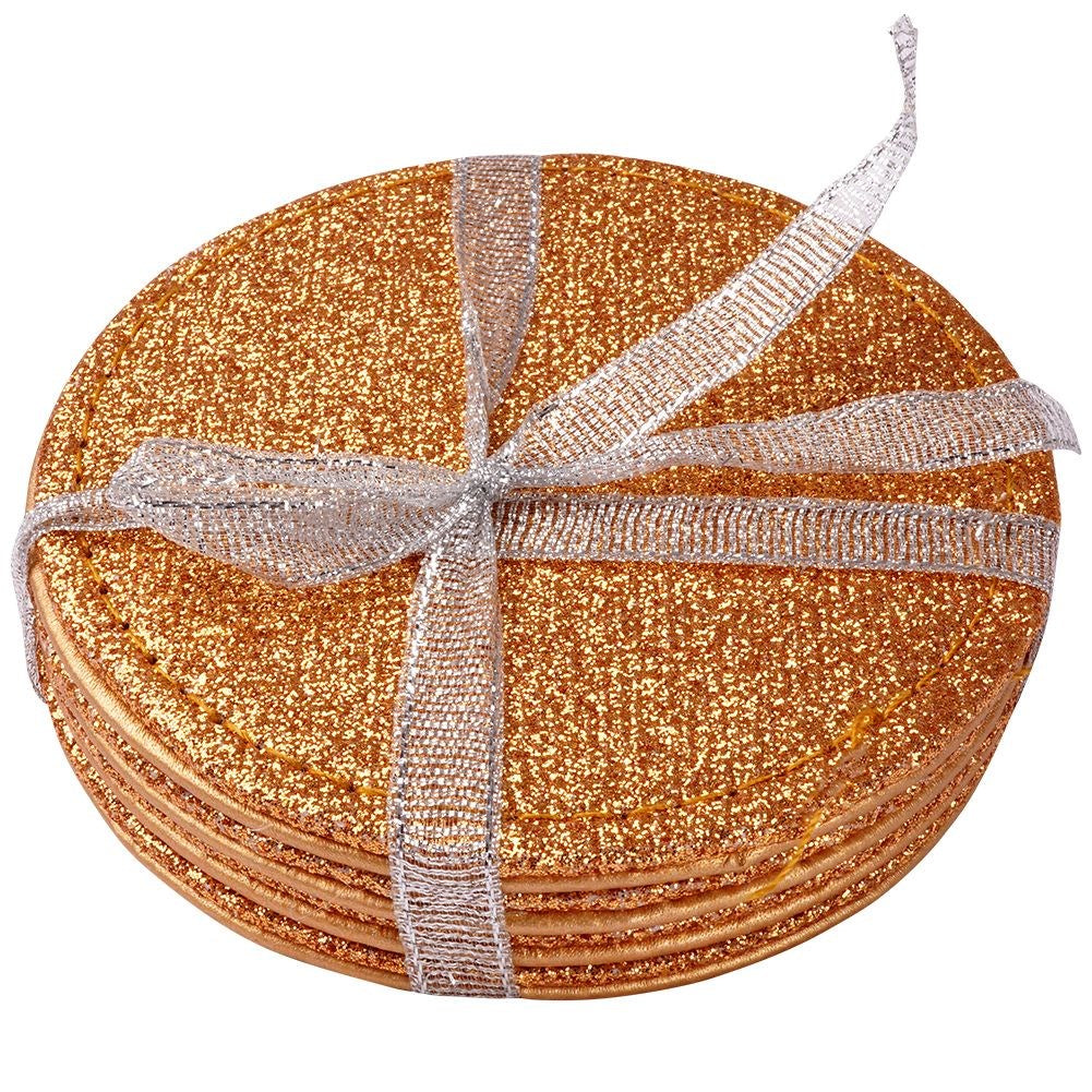 Gold cup coasters 10 cm 4 pcs.