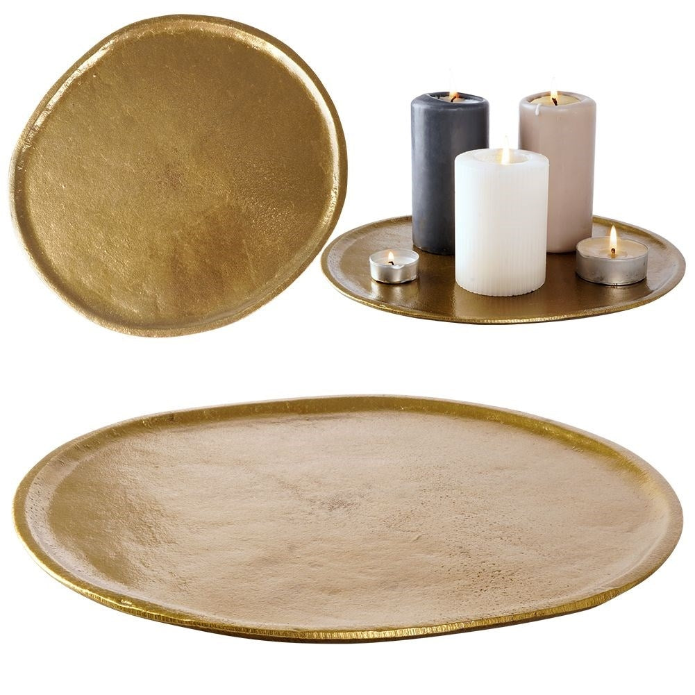 Golden Aluminum Coasters for Decorative Arrangements