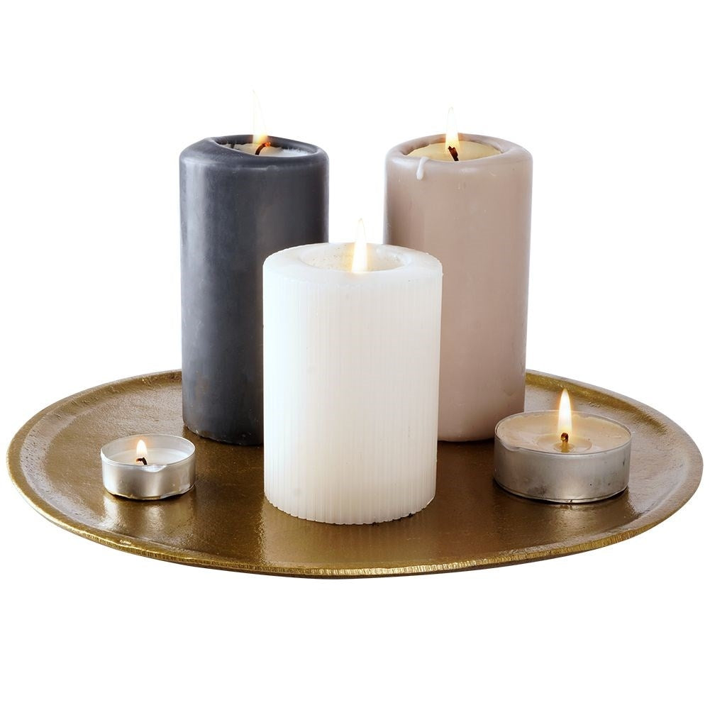 Golden Aluminum Coasters for Decorative Arrangements