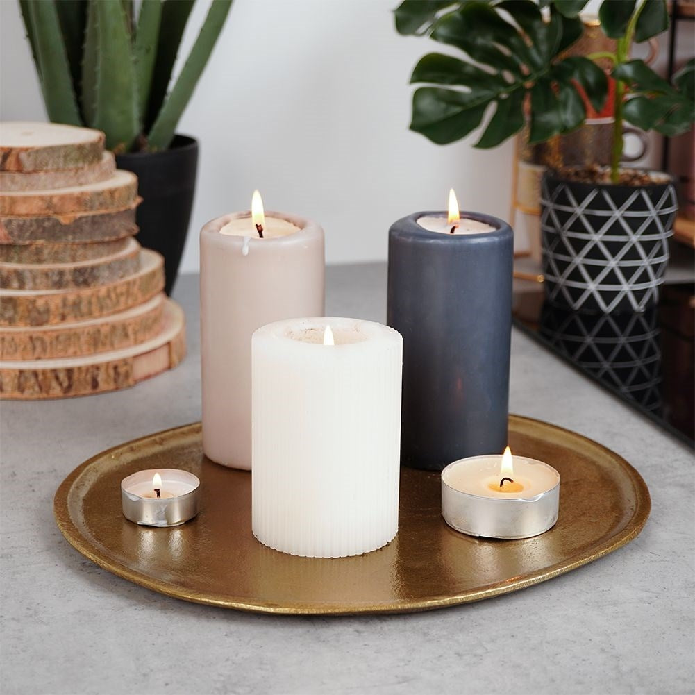 Golden Aluminum Coasters for Decorative Arrangements