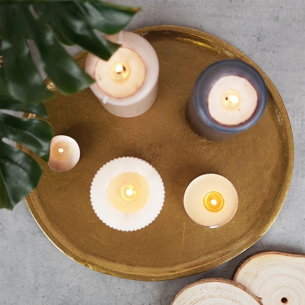 Golden Aluminum Coasters for Decorative Arrangements