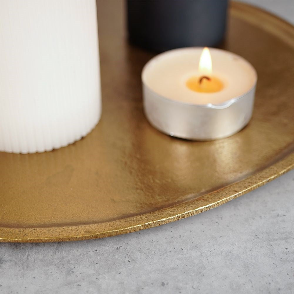 Golden Aluminum Coasters for Decorative Arrangements