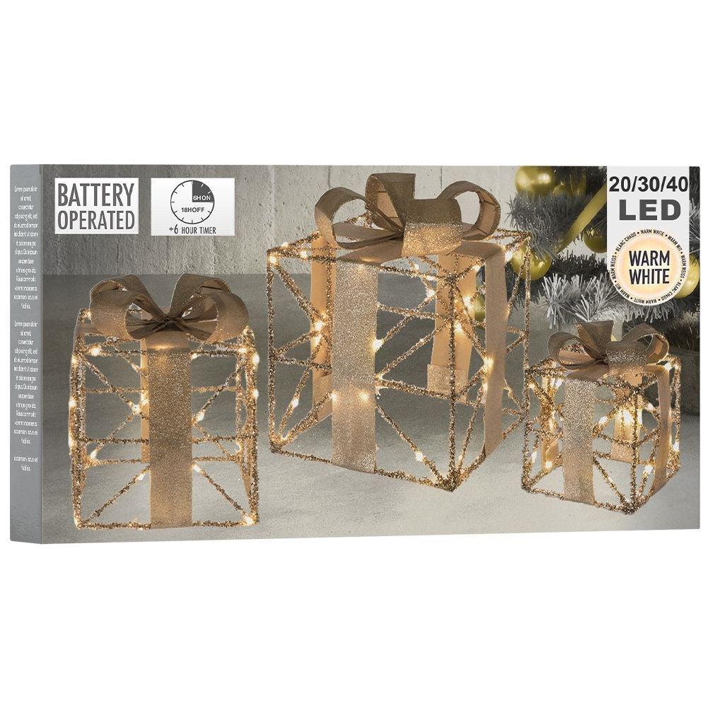 Golden LED Christmas Gifts: Perfect for Christmas decoration