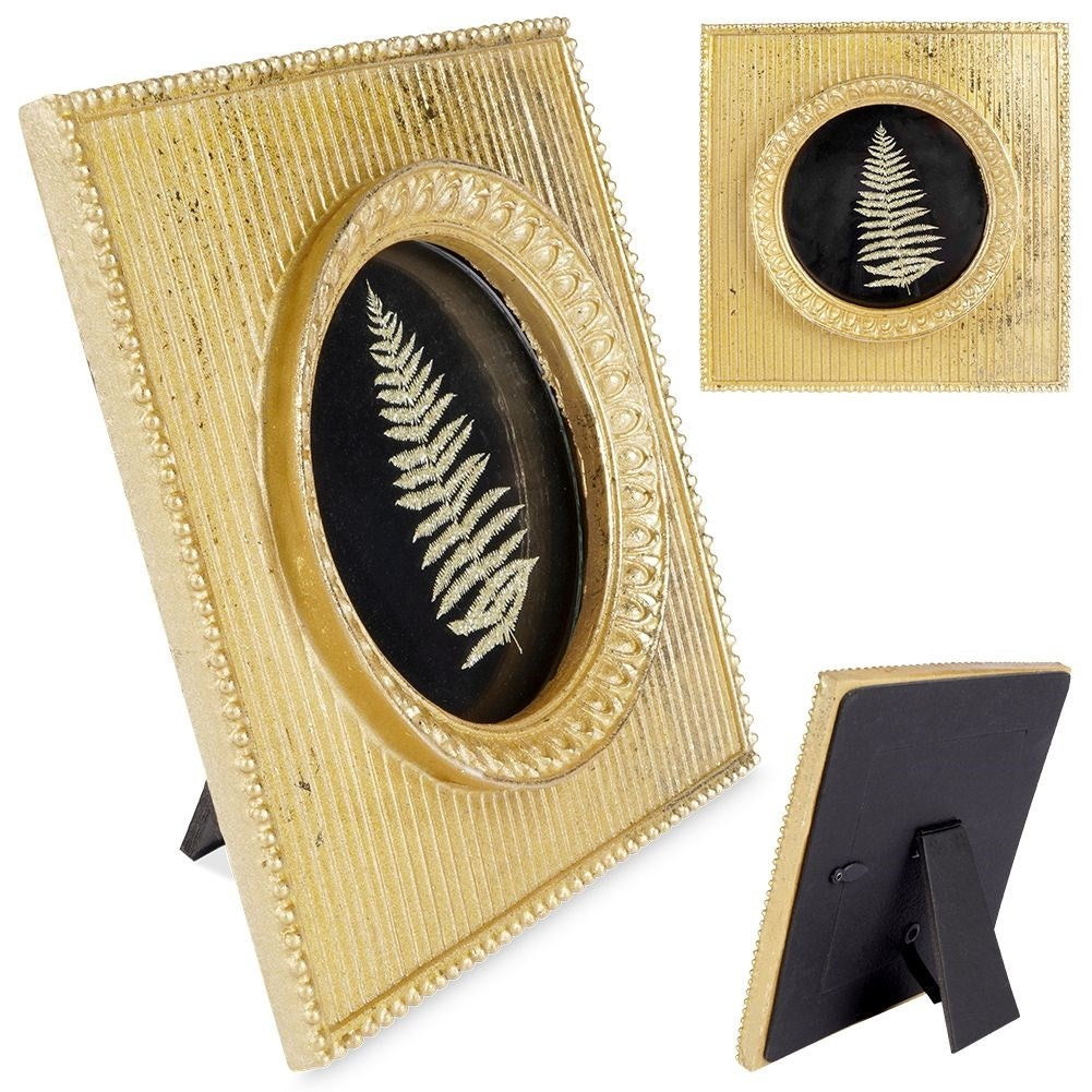 Golden Photo Frame 10x10 cm - Elegant Home Decoration