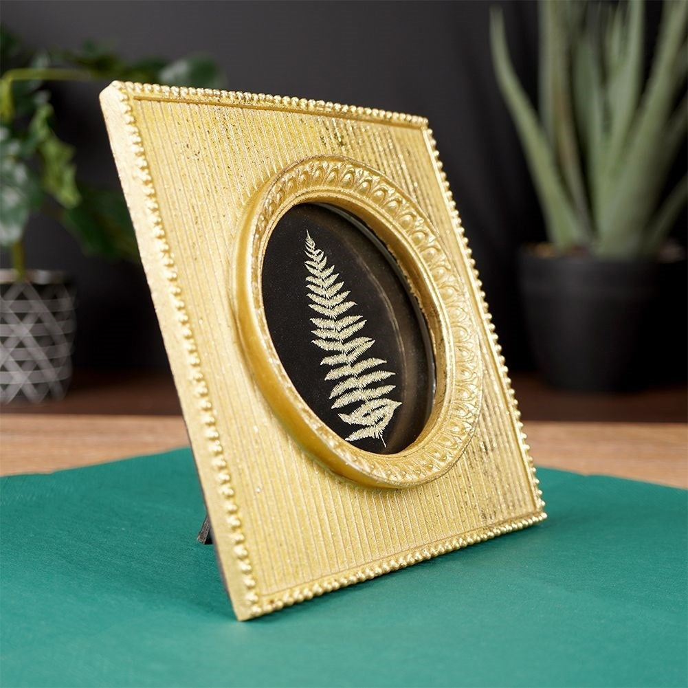 Golden Photo Frame 10x10 cm - Elegant Home Decoration
